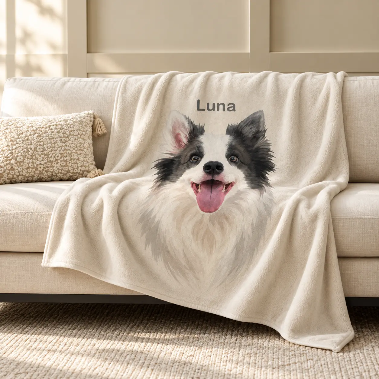 Custom Solid-Color Single Pet Blanket