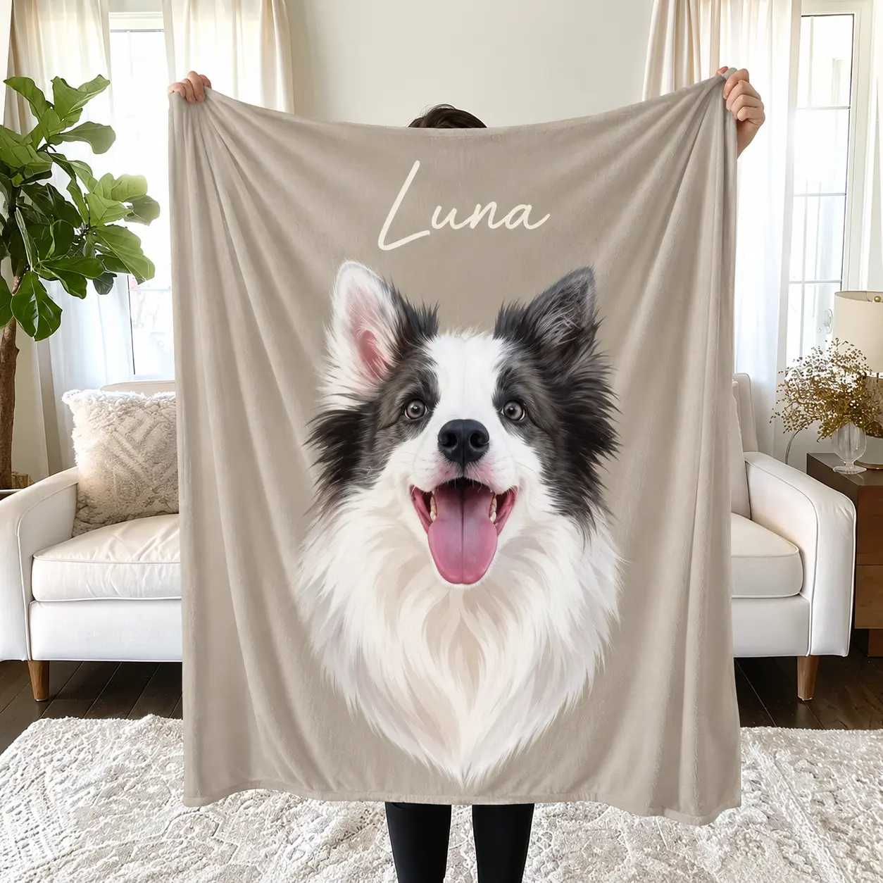 Custom Solid-Color Single Pet Blanket