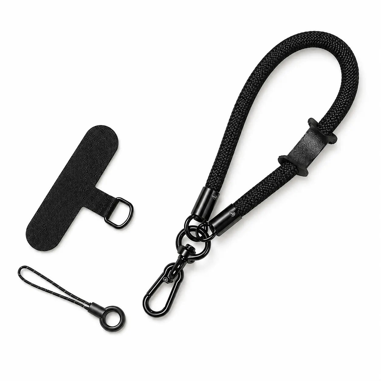 Black 8mm Braided Phone Strap – Crossbody or Wristlet