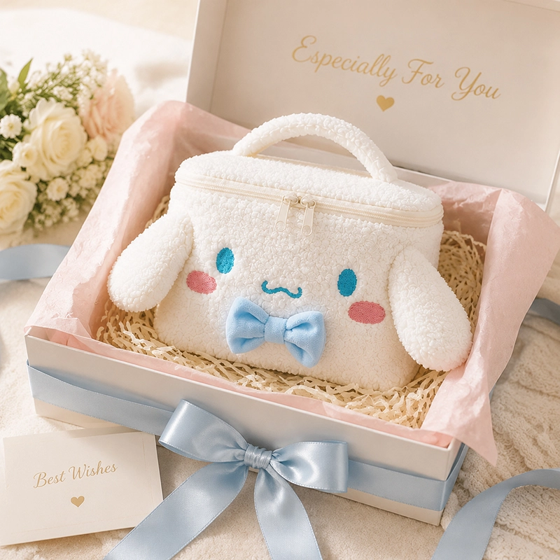 Cinnamoroll Plush Cosmetic Bag Cute Makeup Organizer Travel Toiletry Bag