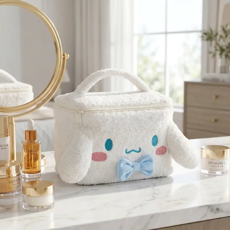 Cinnamoroll Plush Cosmetic Bag Cute Makeup Organizer Travel Toiletry Bag