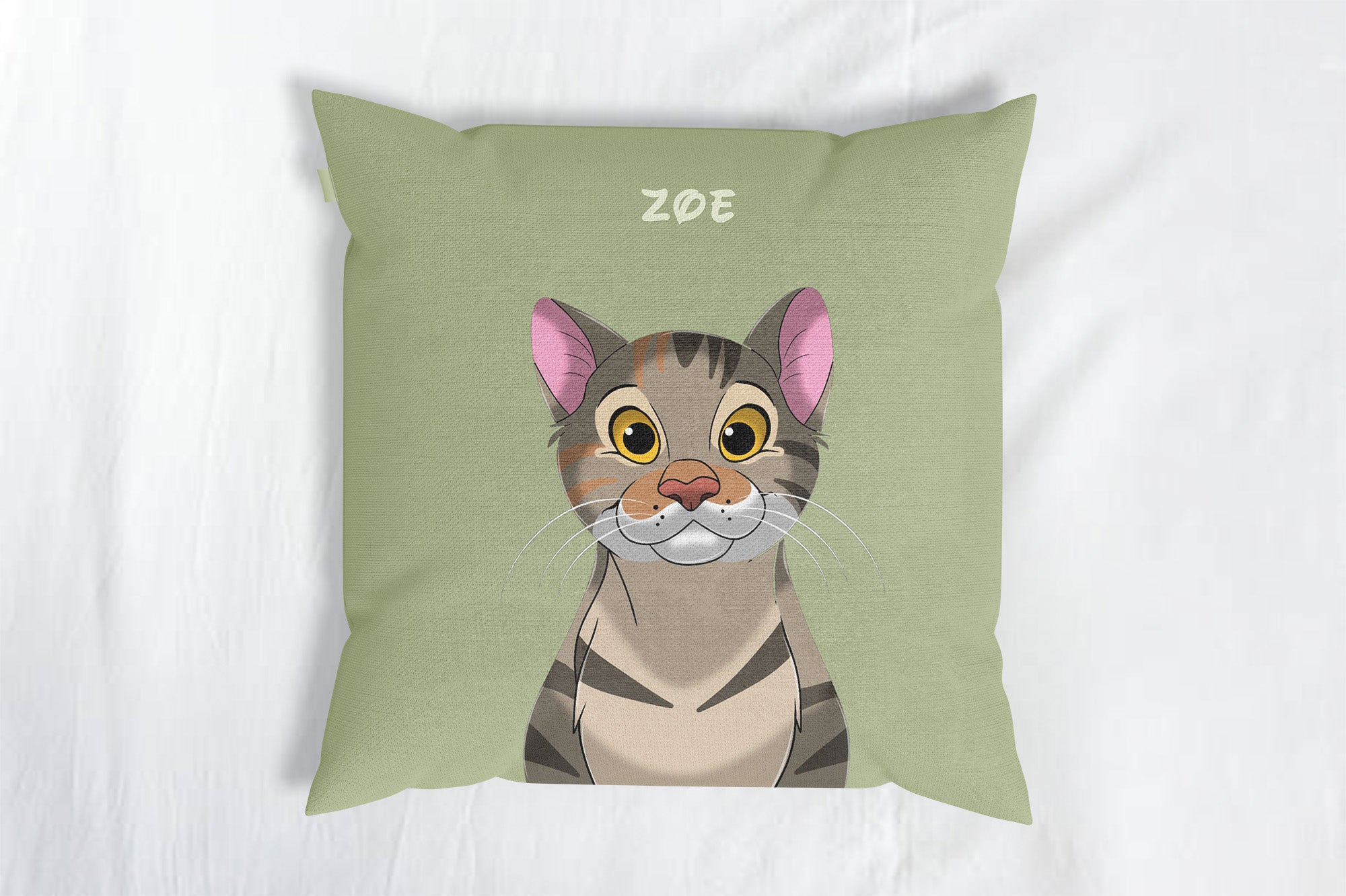 Custom Pet Portrait Throw Pillow