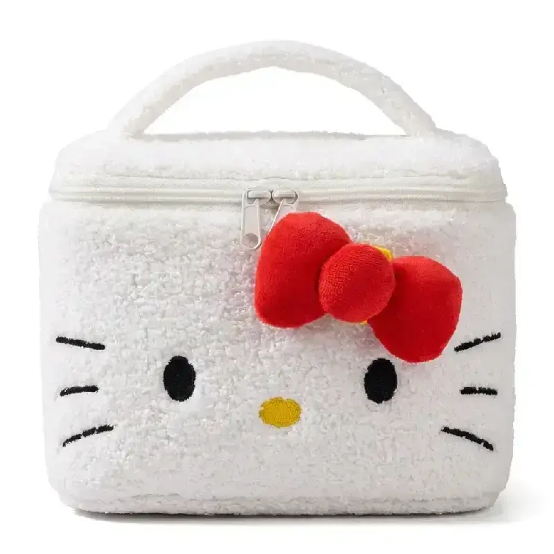 Hello Kitty Plush Cosmetic Bag Cute Makeup Organizer Travel Toiletry Bag