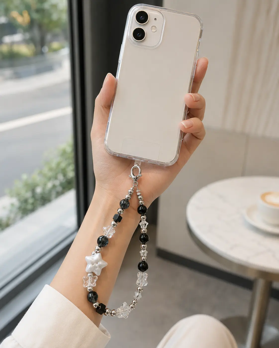 Midnight Star Beaded Phone Wristlet