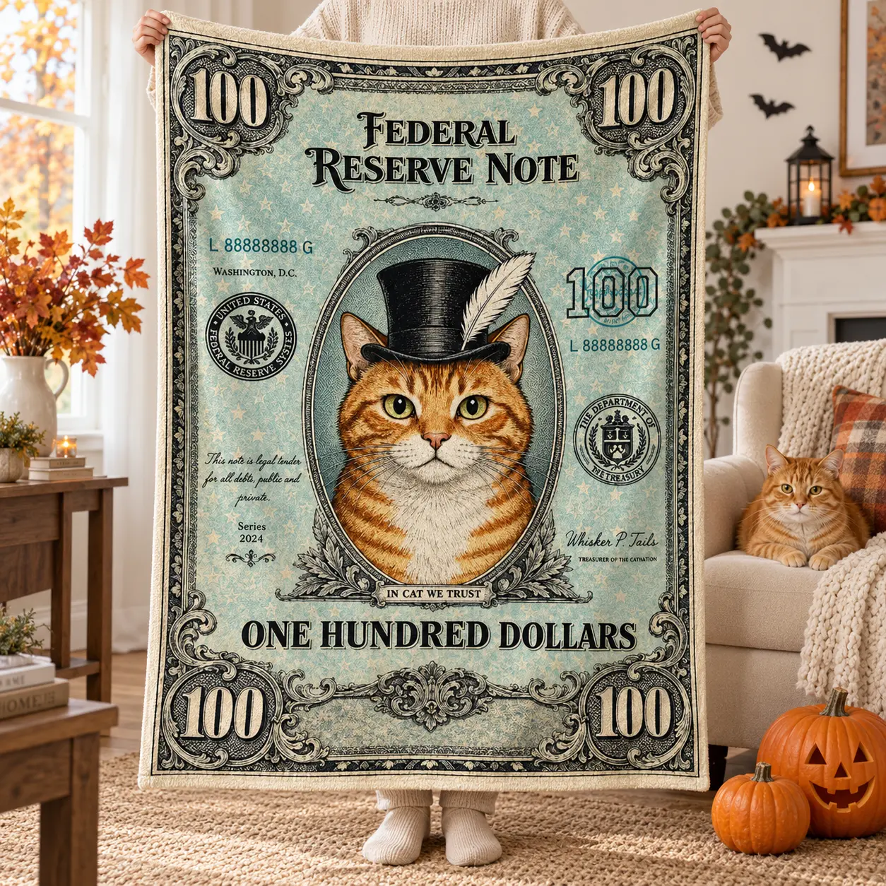 Custom Vintage Pet Portrait Blanket