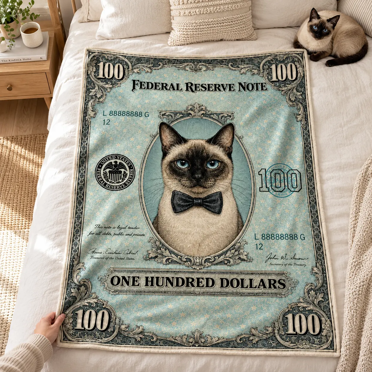 Custom Vintage Pet Portrait Blanket