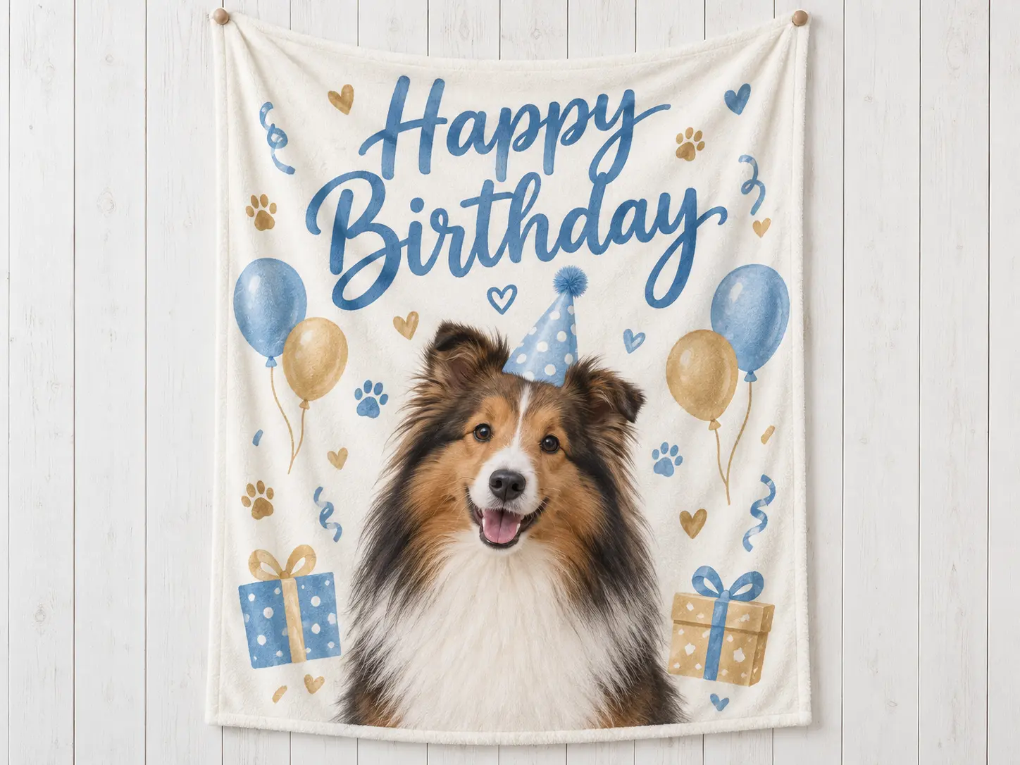 Personalized Birthday Banner Blanket
