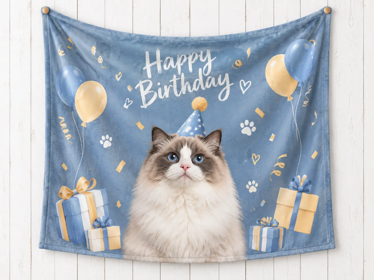 Personalized Birthday Banner Blanket