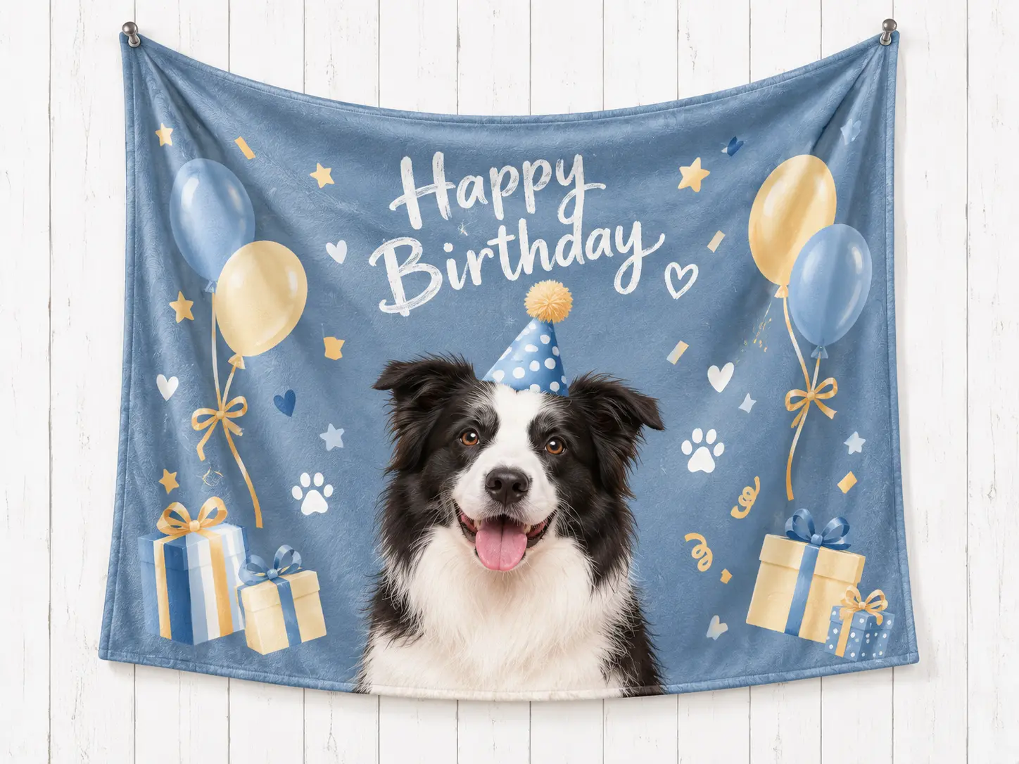 Personalized Birthday Banner Blanket