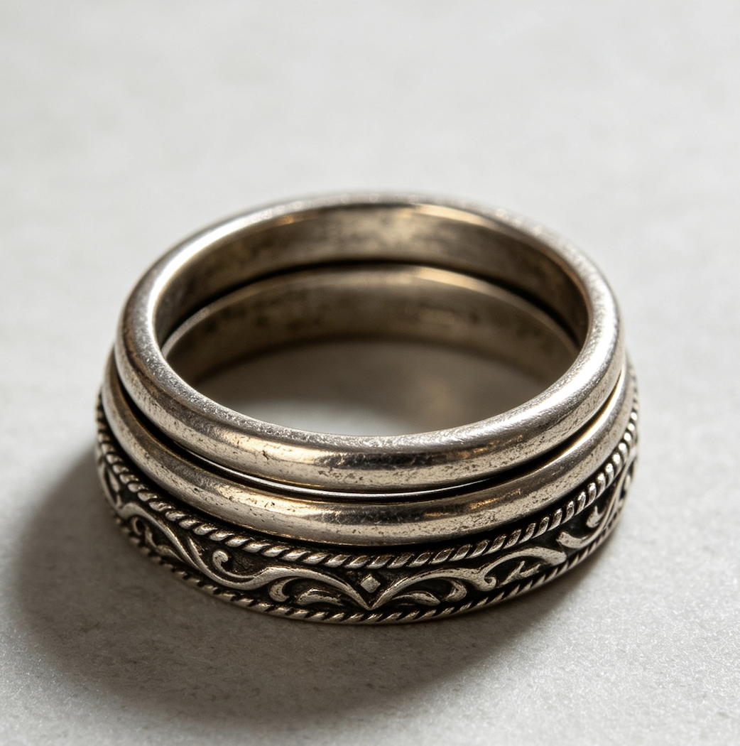 Vintage Silver Ring Set