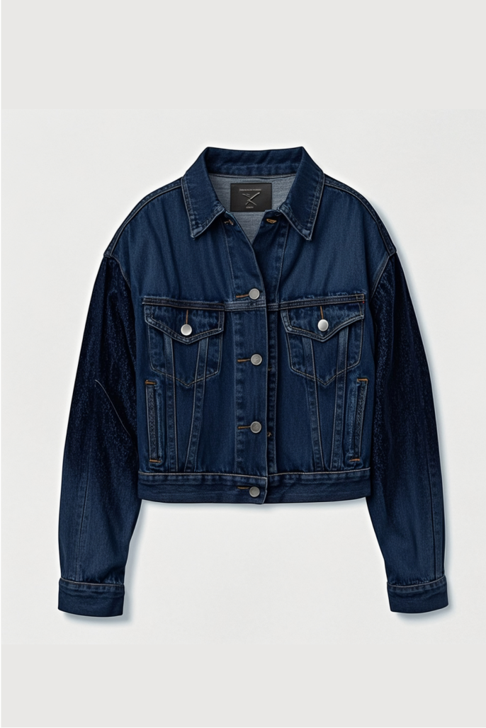 Relaxed Fit Shrunken '90s Western Trucker Jacket