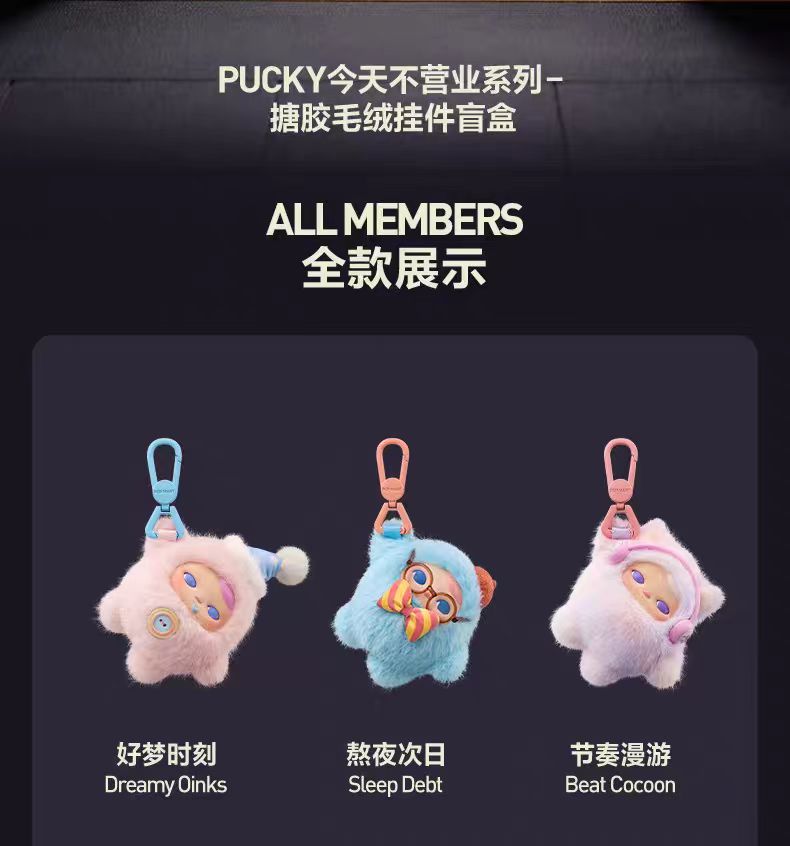 PUCKY Closed for Today Series Vinyl Plush Pendant Blind Box-preorder