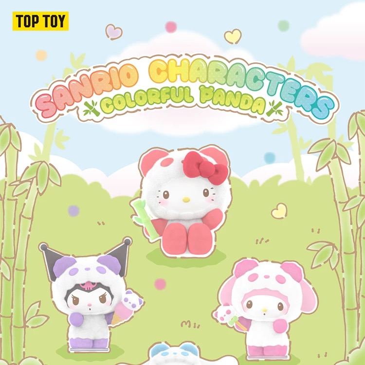 Sanrio Characters Colorful Panda Series Figures Blind Box