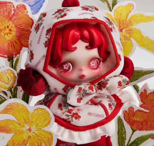 SKULLPANDA Amid Flowers Plush Doll Pendant preorder