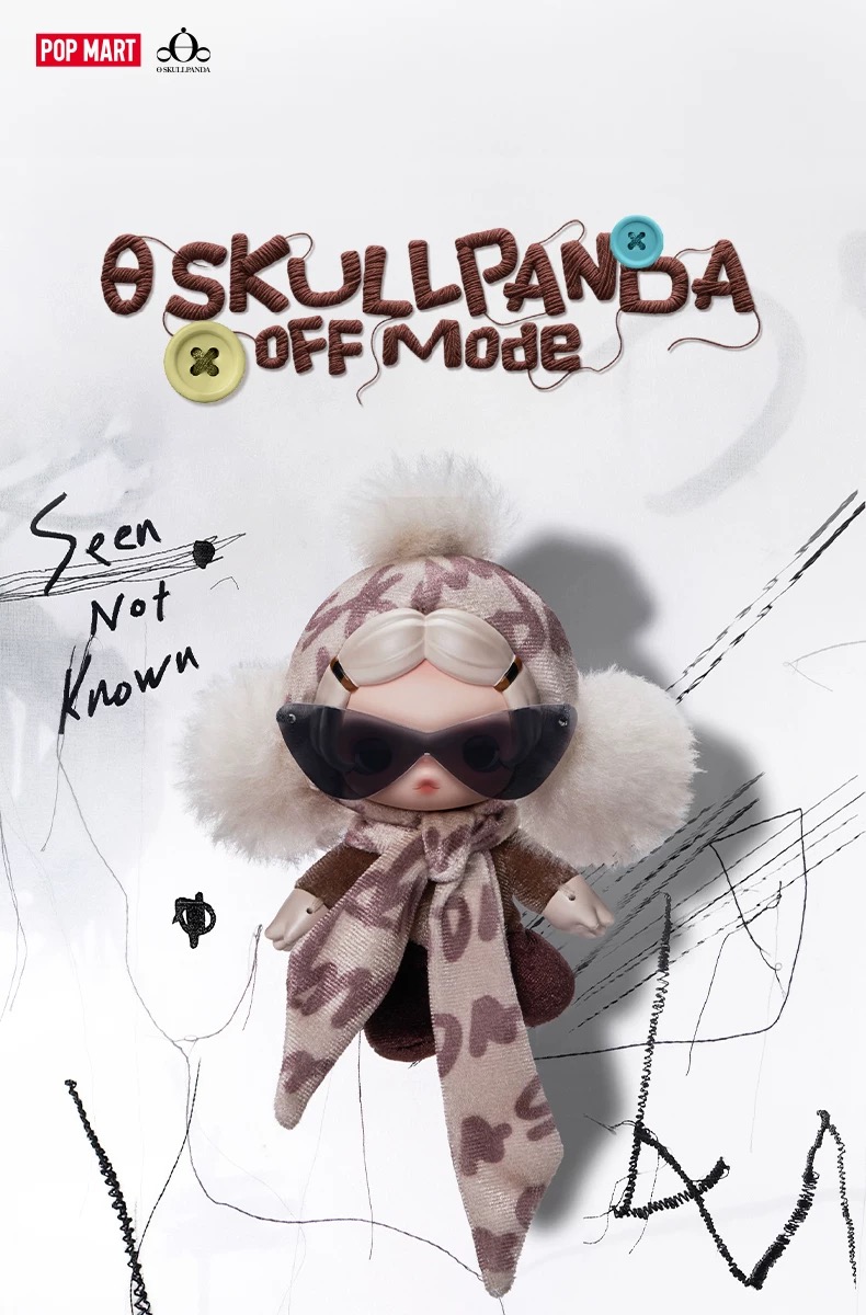 SKULLPANDA Off Mode Series Plush Doll Pendant