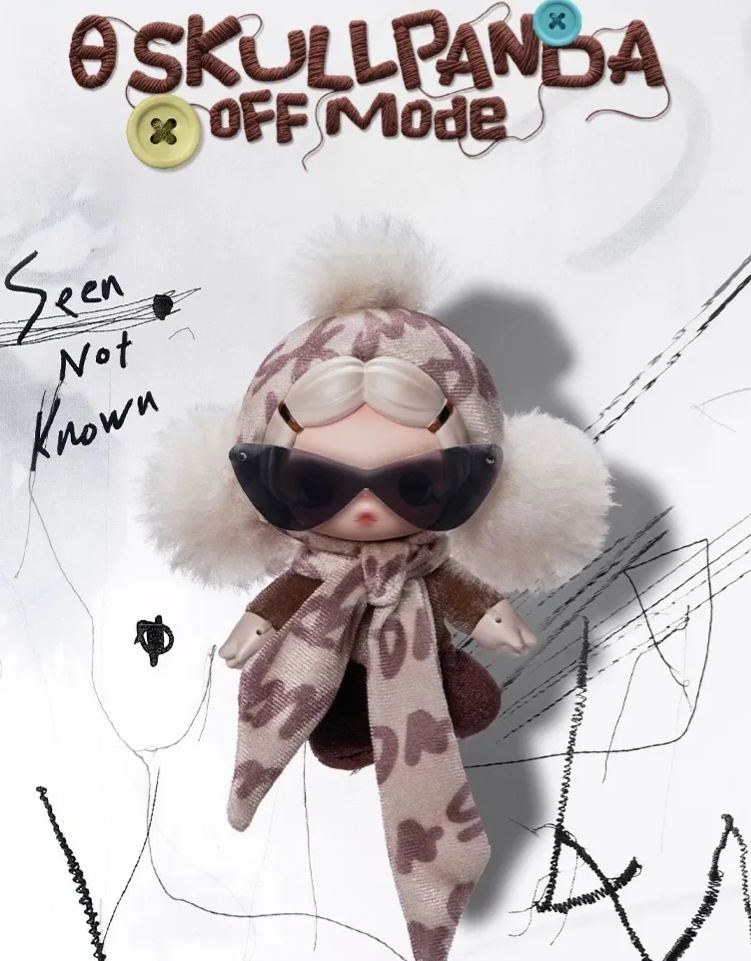 SKULLPANDA Off Mode Series Plush Doll Pendant