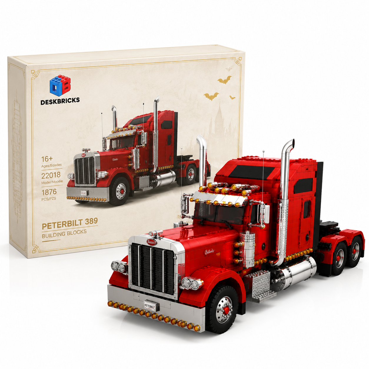 Ultimate American Big Rig Brick Model – Classic Semi Truck Building Kit