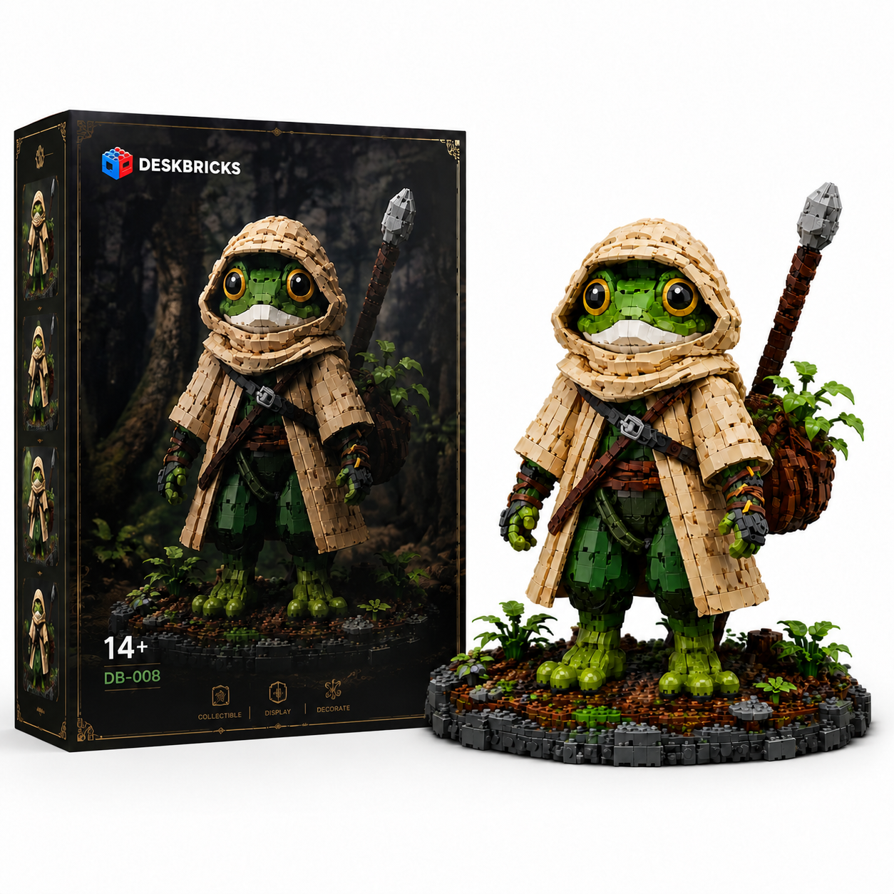 Forest Frog Warrior Building Set – Fantasy Adventure Character Collector Model