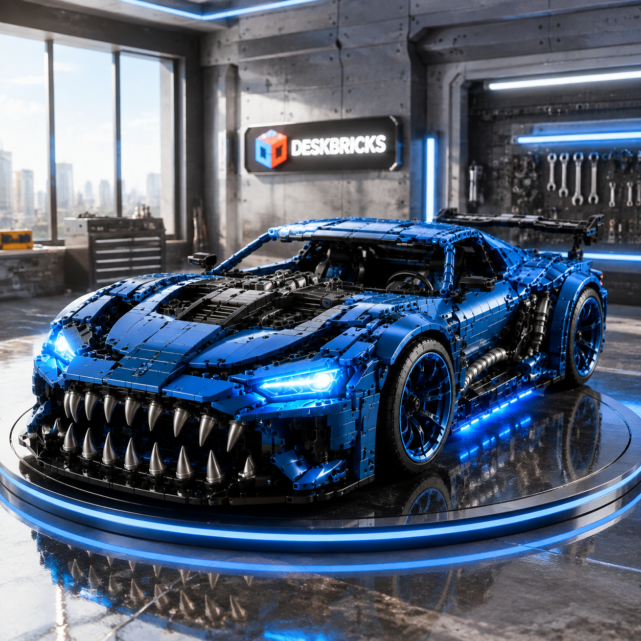 Cyber Fang Supercar Building Set – Futuristic Racing Car Collector Model