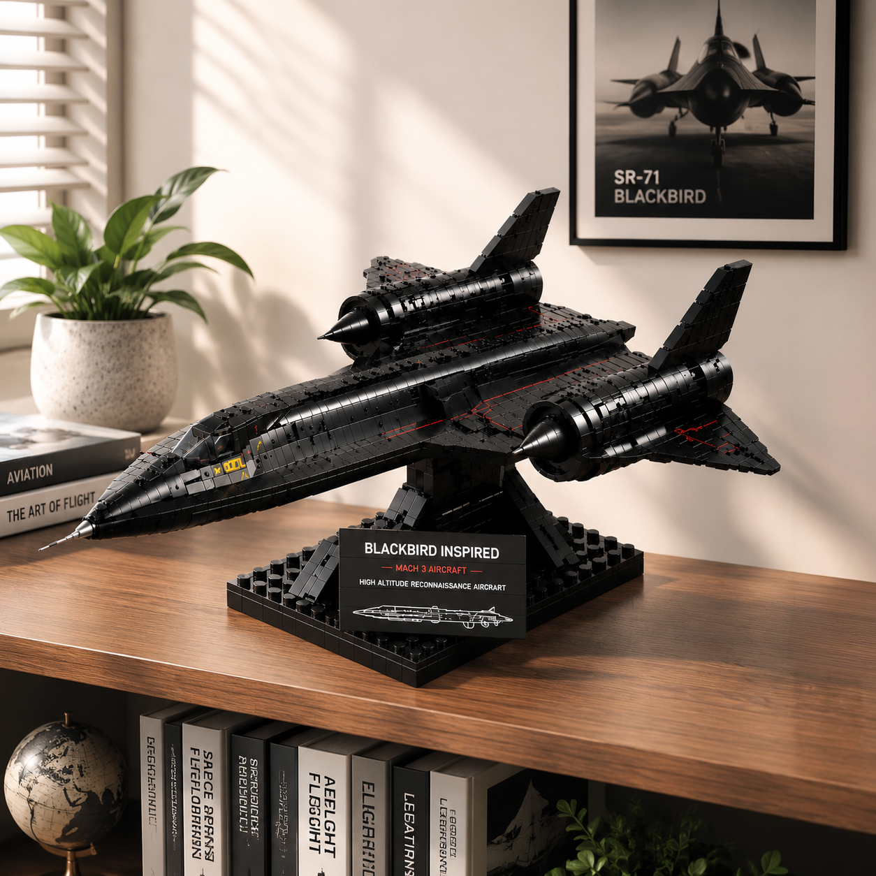 Blackbird Inspired Mach 3 Aircraft Building Set – High Altitude Reconnaissance Collector Model