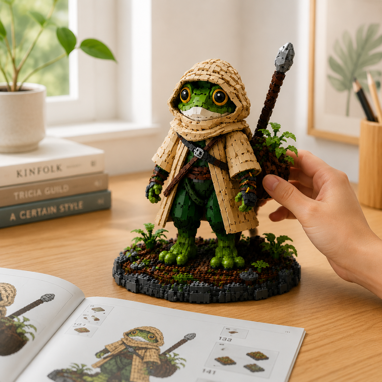 Forest Frog Warrior Building Set – Fantasy Adventure Character Collector Model
