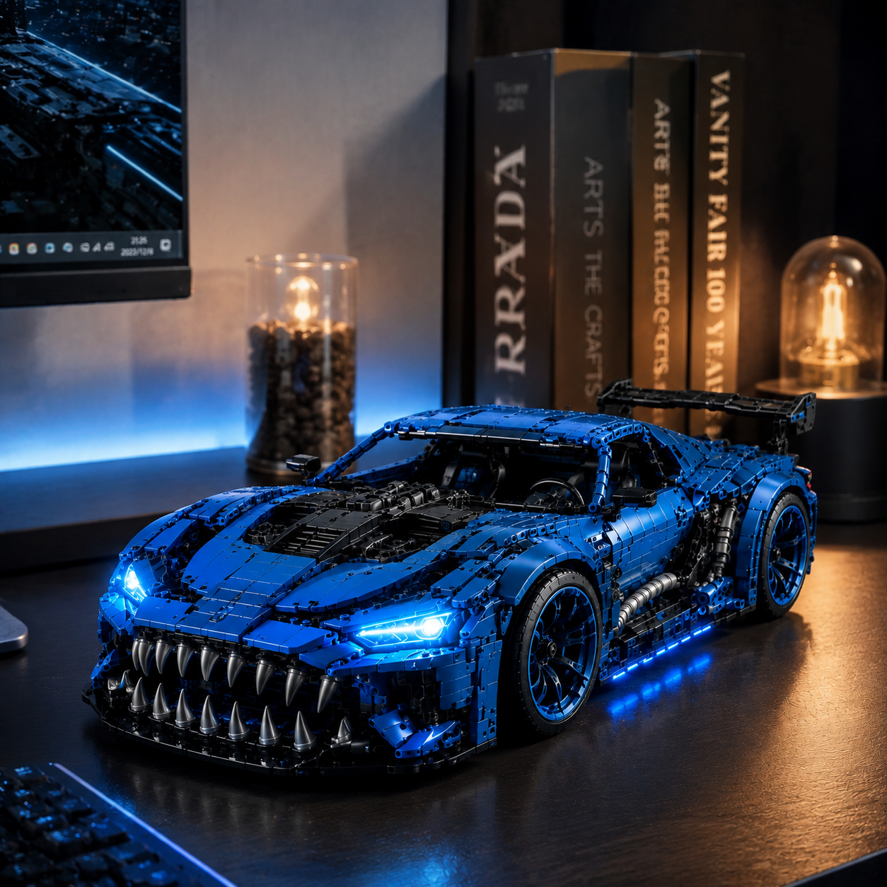 Cyber Fang Supercar Building Set – Futuristic Racing Car Collector Model