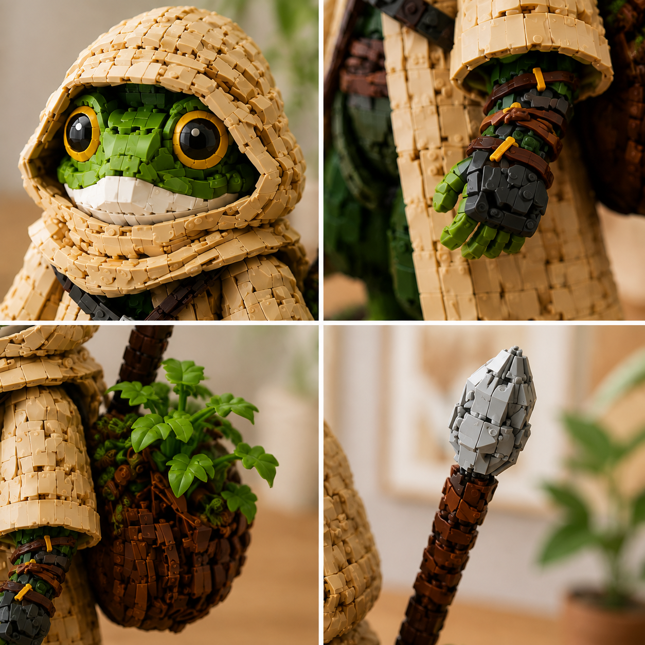 Forest Frog Warrior Building Set – Fantasy Adventure Character Collector Model