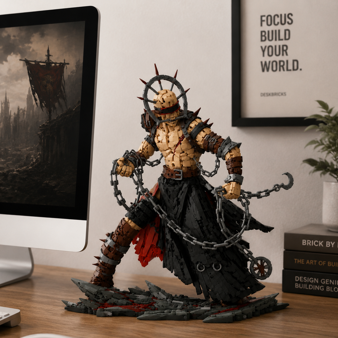 Chain Warrior Building Set – Dark Fantasy Fighter Collector Model