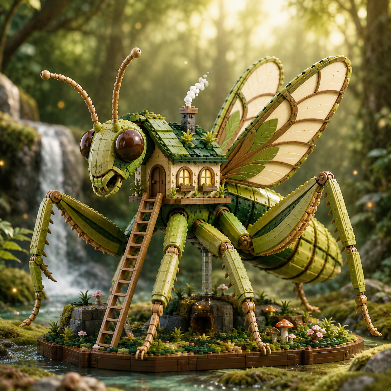 Enchanted Mantis Cottage – Woodland Guardian Building Set