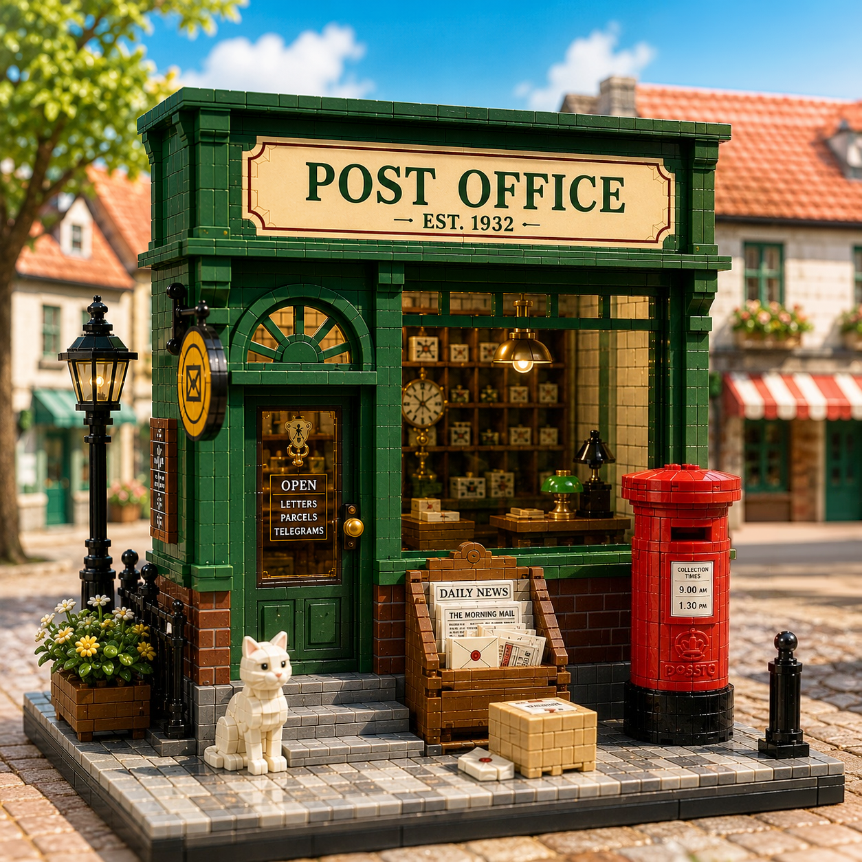Old Town Post Office – 1932 Vintage Postal Station Display Building Set