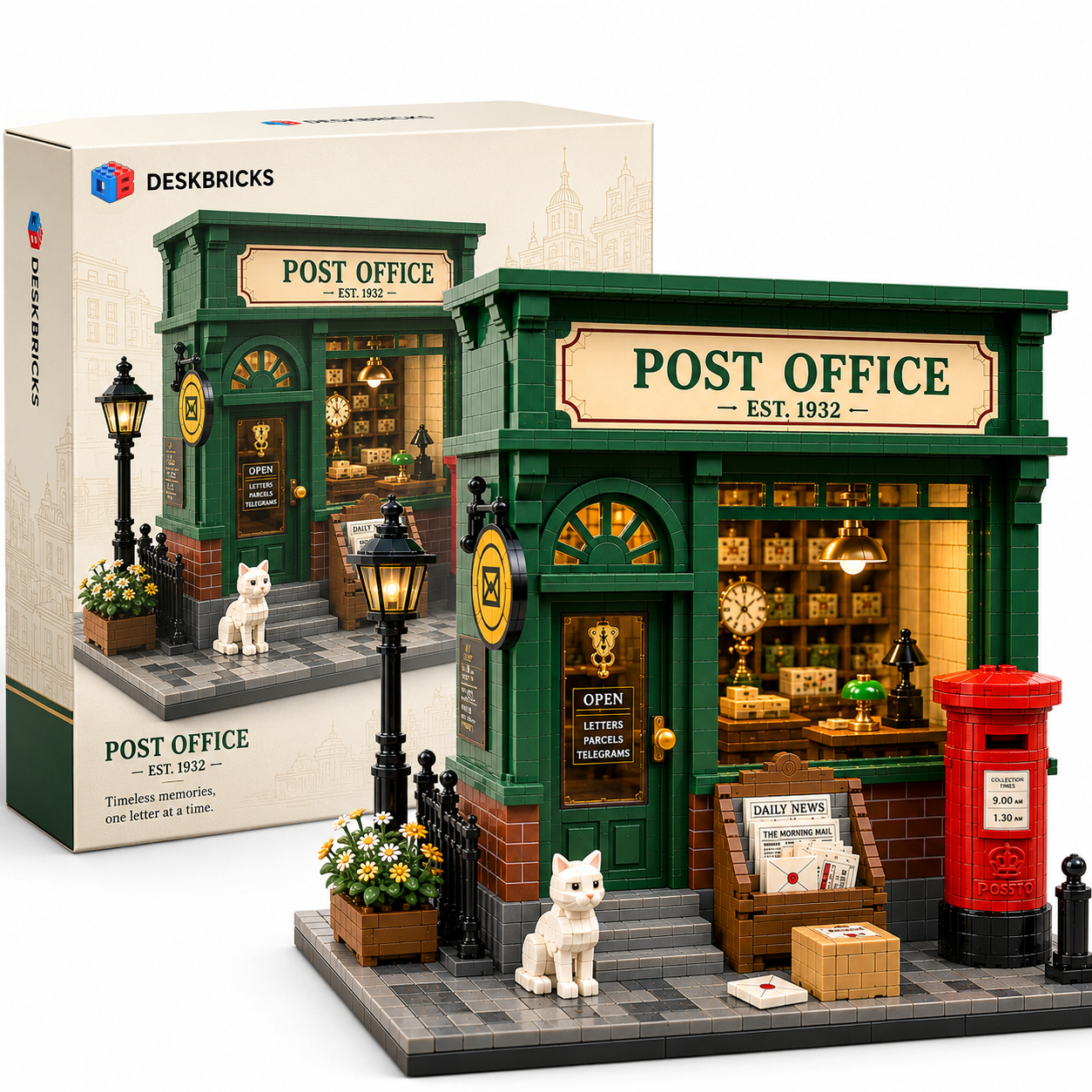 Old Town Post Office – 1932 Vintage Postal Station Display Building Set