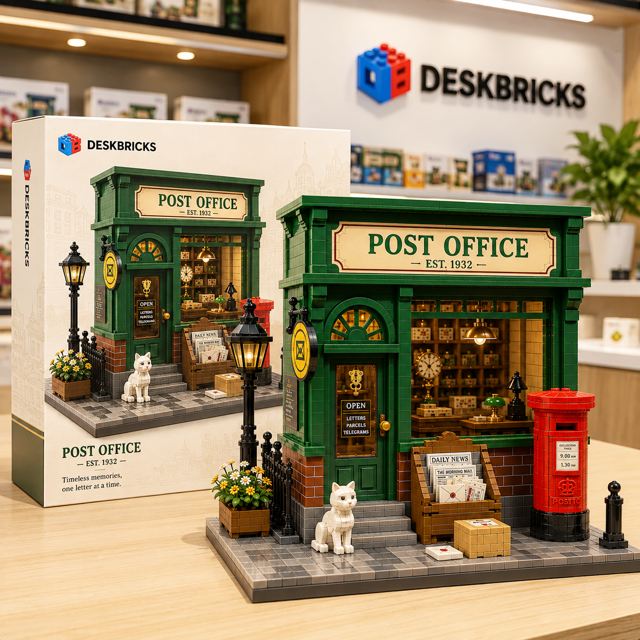 Old Town Post Office – 1932 Vintage Postal Station Display Building Set