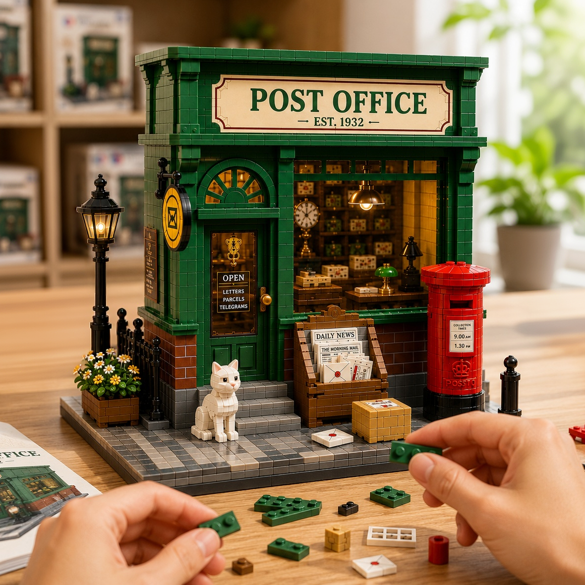 Old Town Post Office – 1932 Vintage Postal Station Display Building Set
