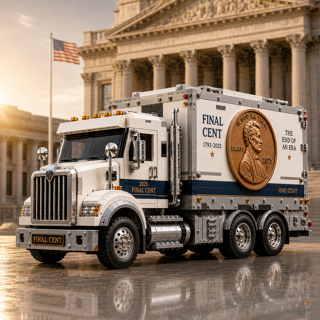 The Final Cent Memorial Truck – 2025 American Penny Tribute Collector Building Set