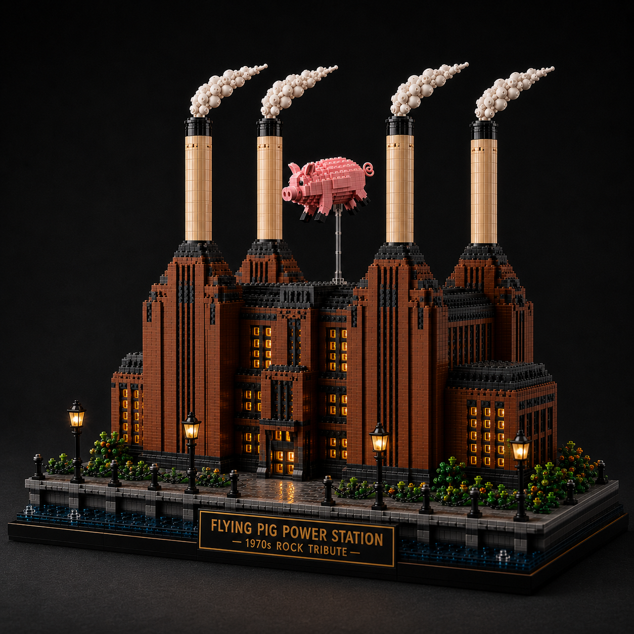 Flying Pig Power Station – 1970s Rock Tribute Collector Building Set