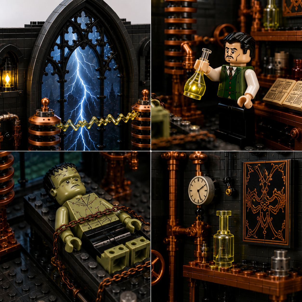 Frankenstein’s Laboratory – Gothic Science Experiment Collector Building Set