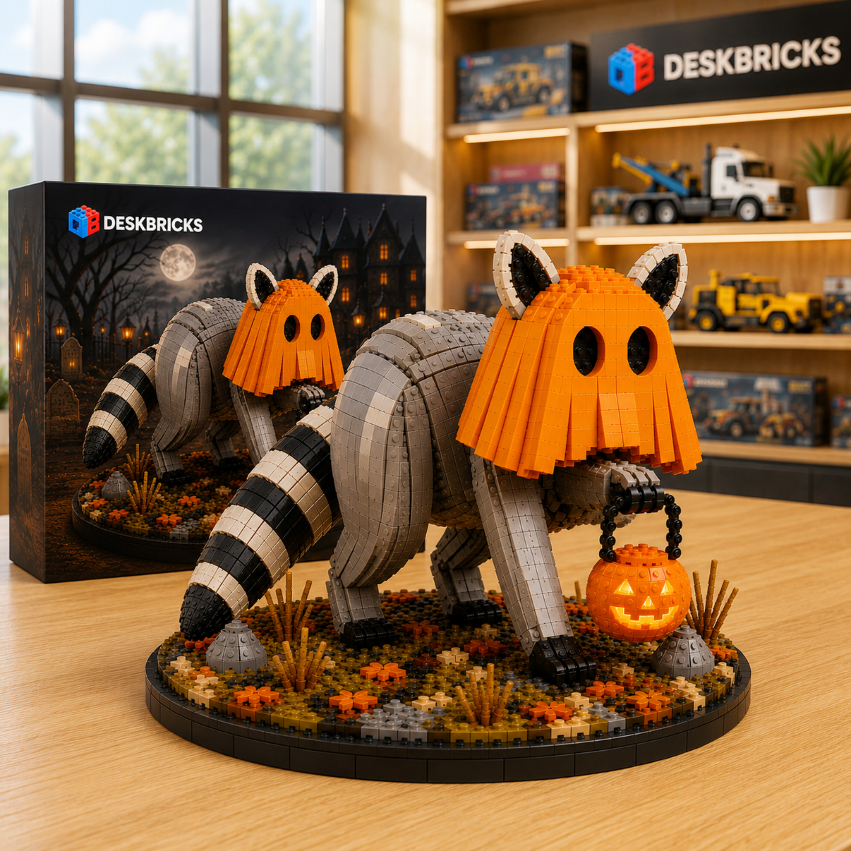 Jimothy’s Pumpkin Disguise – Halloween Raccoon Collector Building Set
