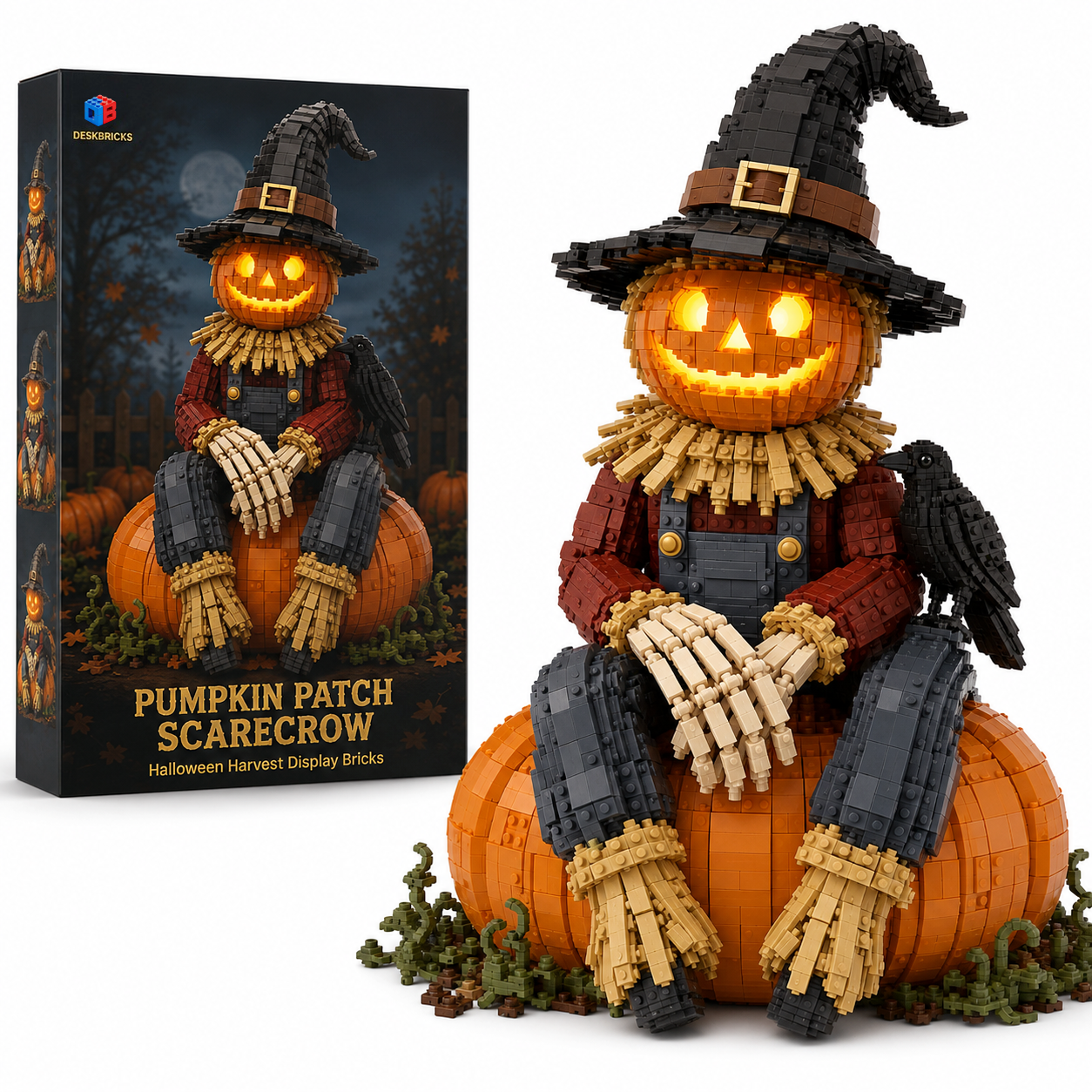 Pumpkin Patch Scarecrow – Halloween Harvest Collector Building Set