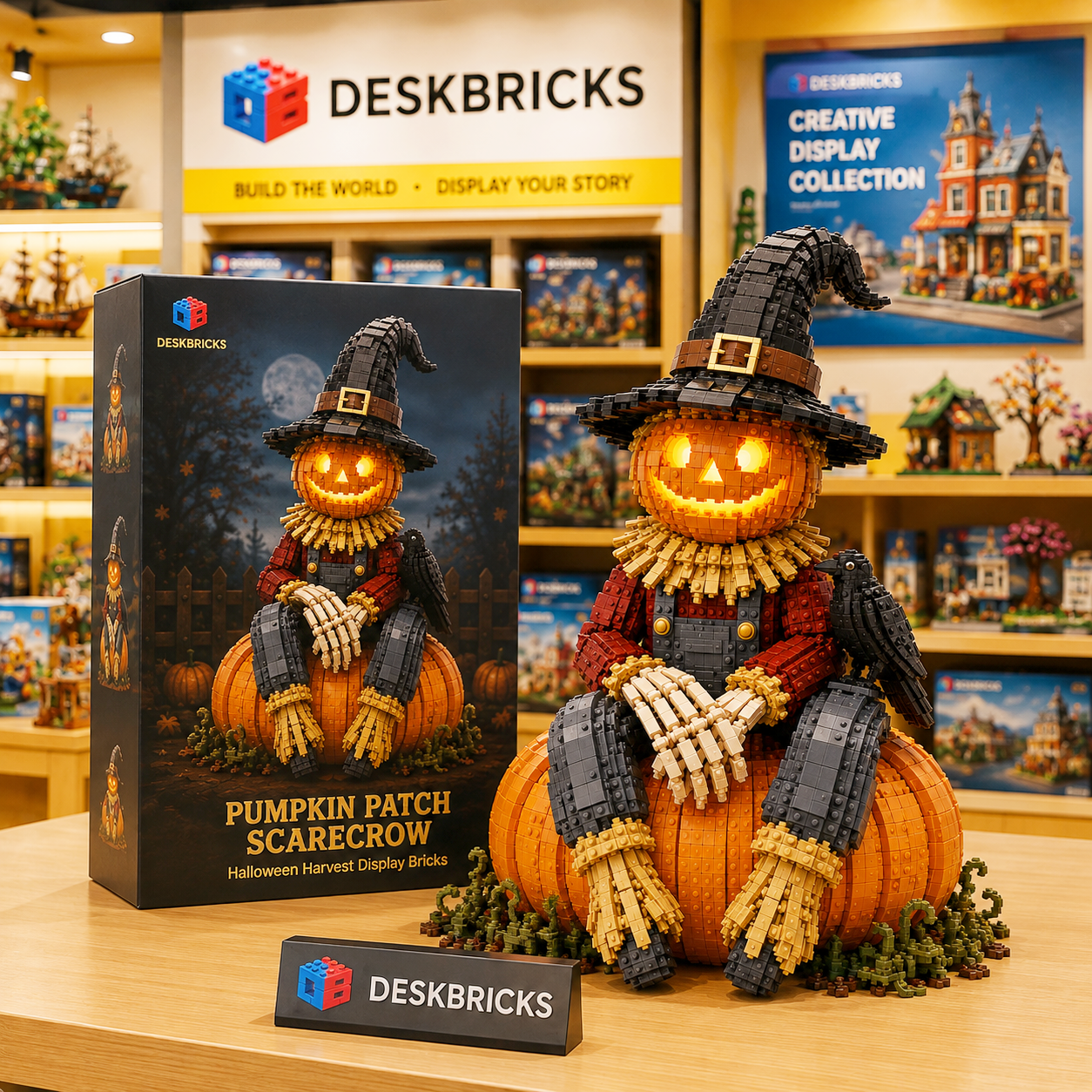Pumpkin Patch Scarecrow – Halloween Harvest Collector Building Set