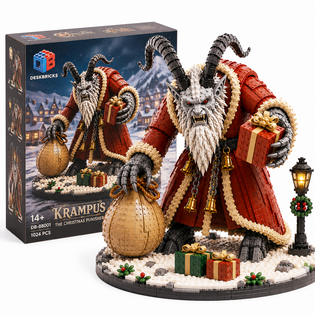 Krampus – The Christmas Punisher Collector Building Set | Dark Holiday Display Bricks
