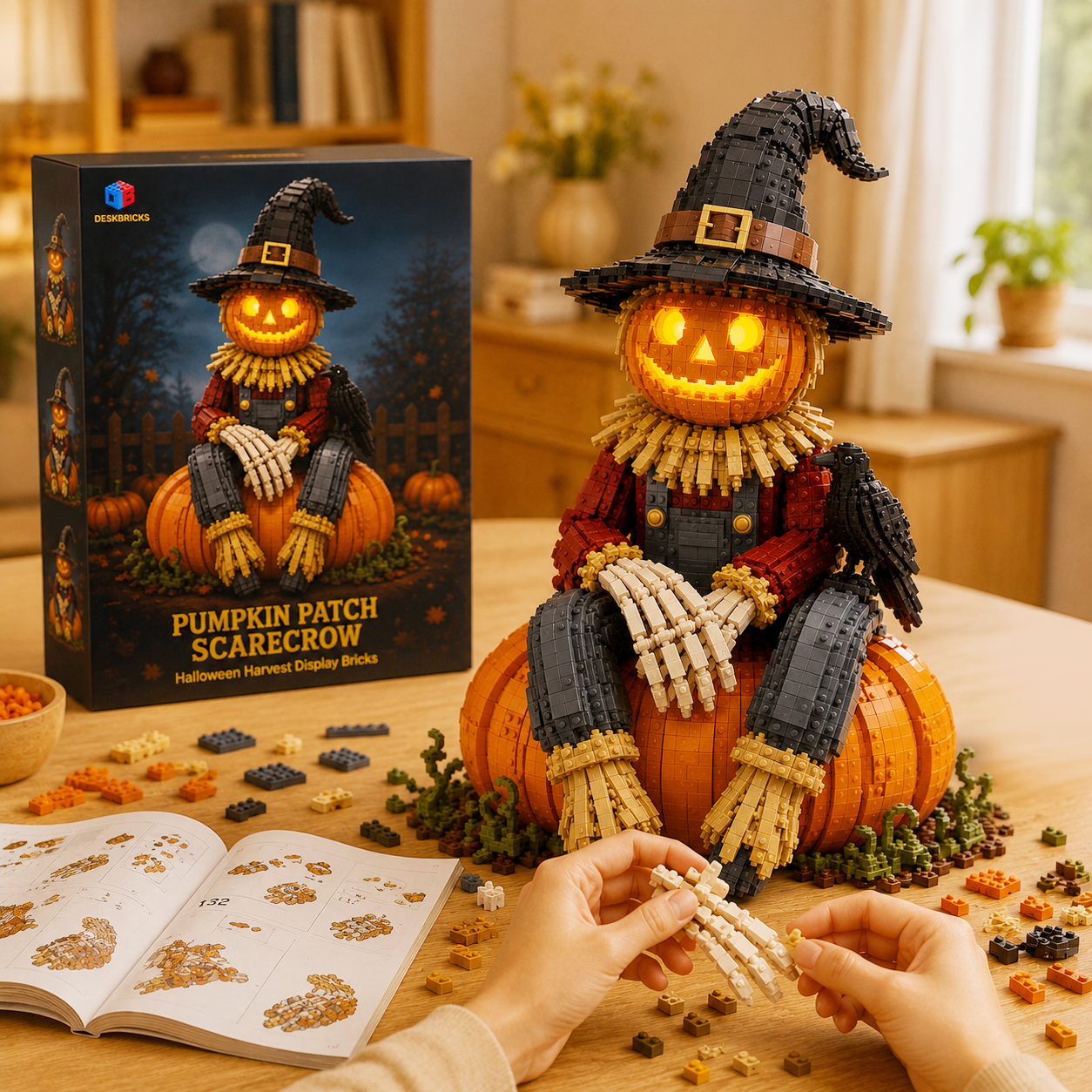 Pumpkin Patch Scarecrow – Halloween Harvest Collector Building Set