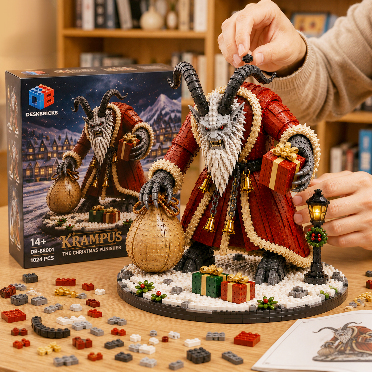 Krampus – The Christmas Punisher Collector Building Set | Dark Holiday Display Bricks