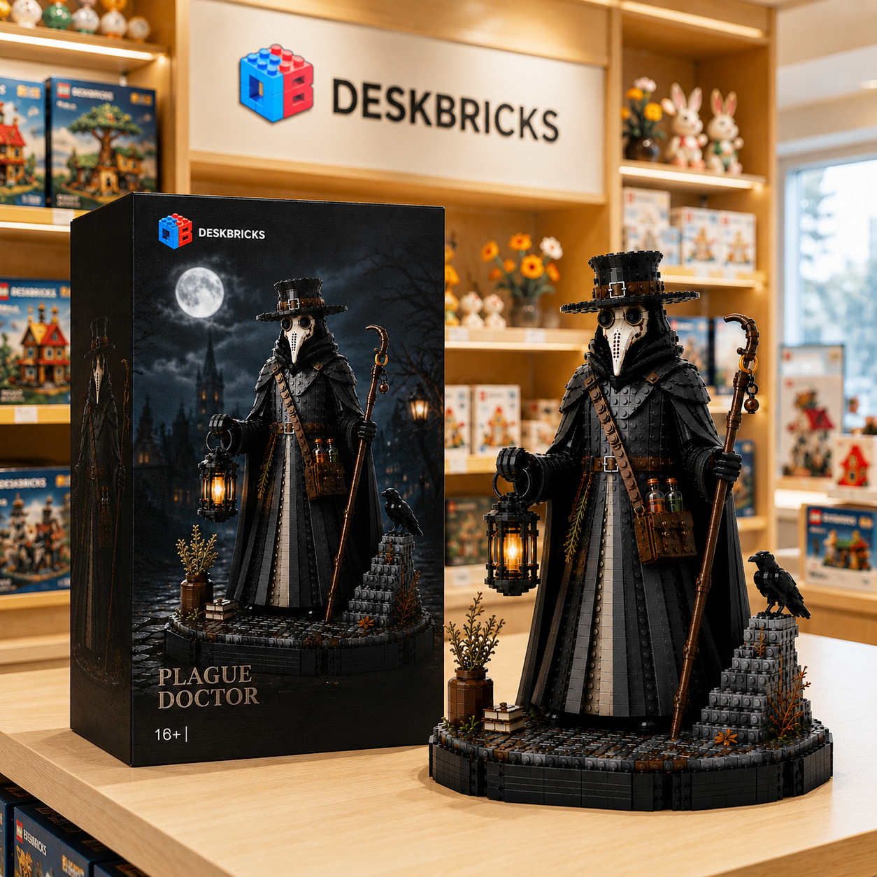 Plague Doctor – Midnight Healer Gothic Collector Building Set | Dark Medieval Display Bricks