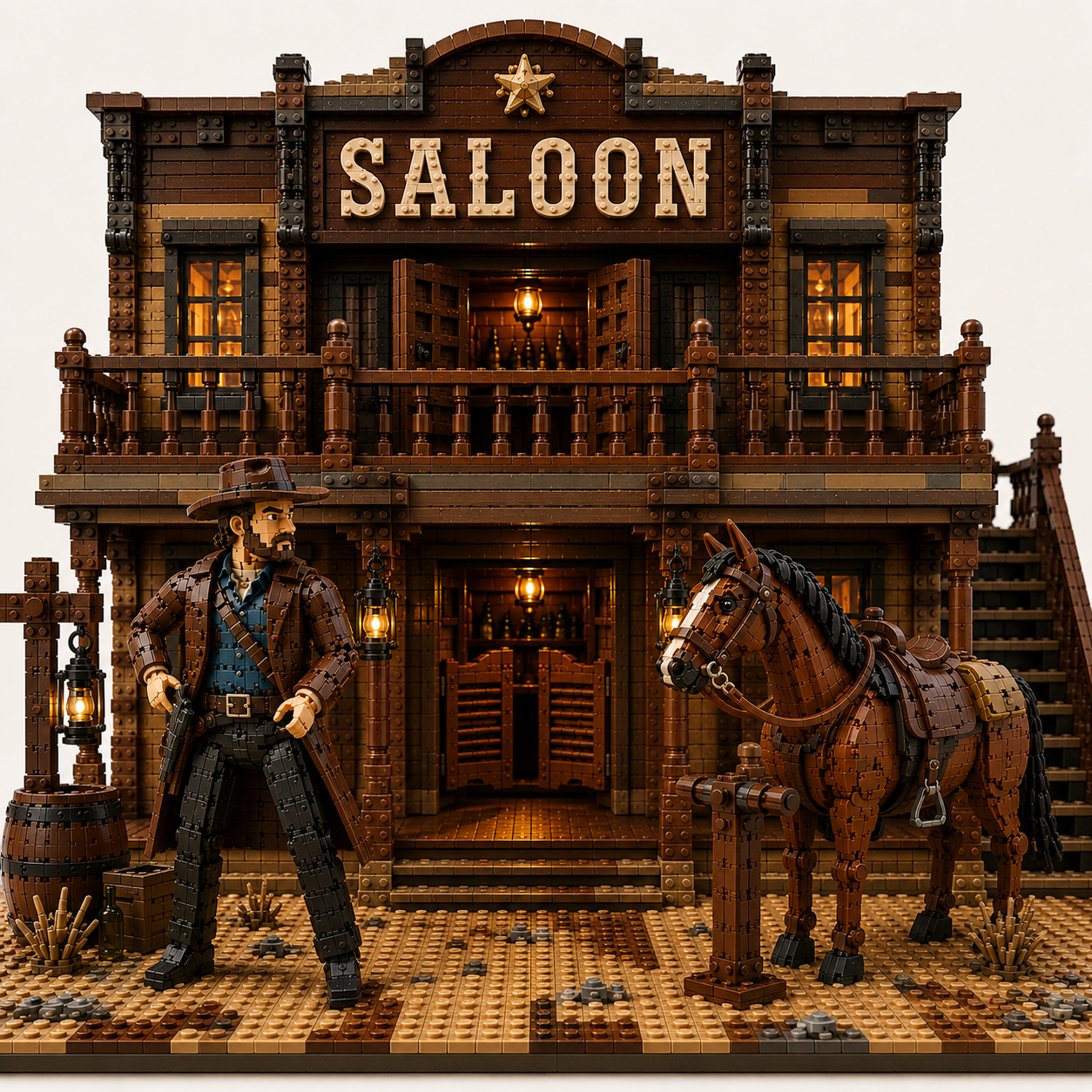 Frontier Saloon – Wild West Outlaw Building Set