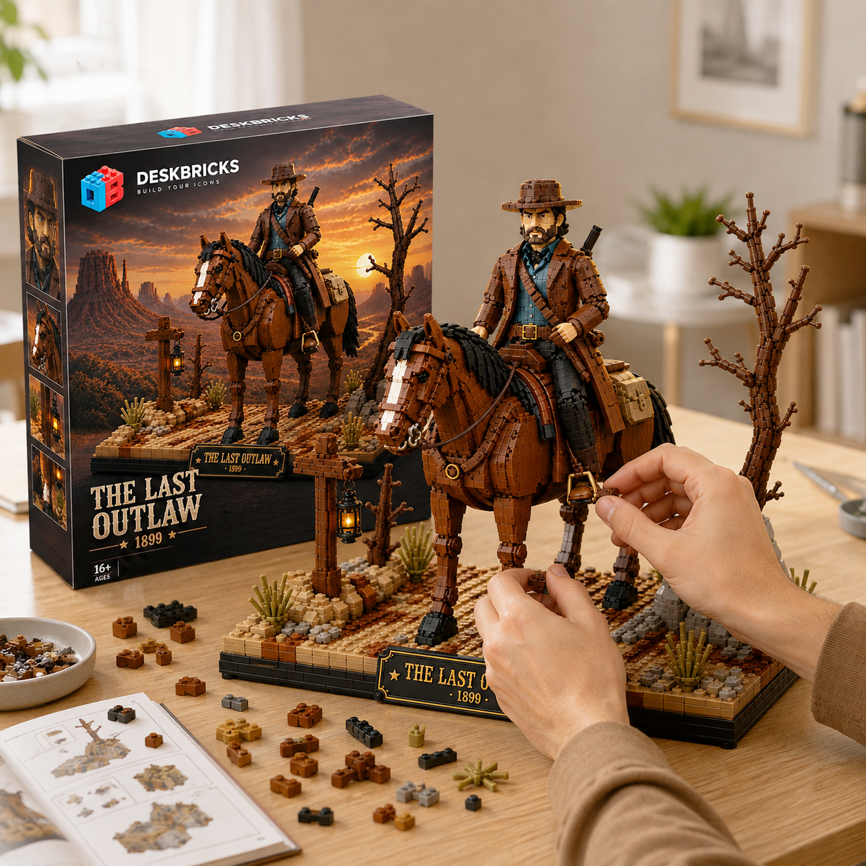 The Last Outlaw 1899 – Western Gunslinger & Horse Display Building Set