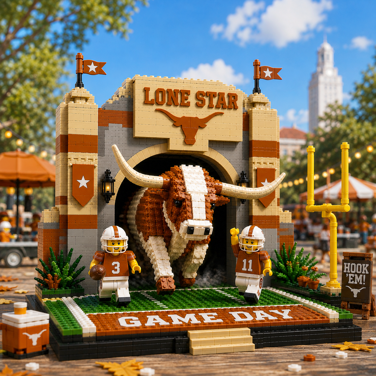 Lone Star Game Day – Longhorn Stadium Entrance Building Set