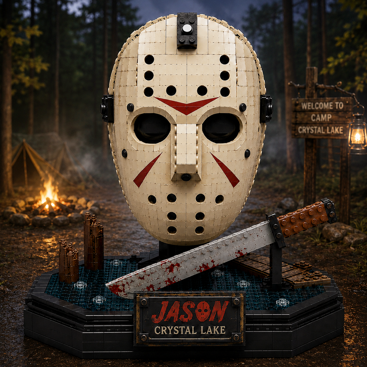 THE LAKE STALKER – Midnight Camp Mask Building Set