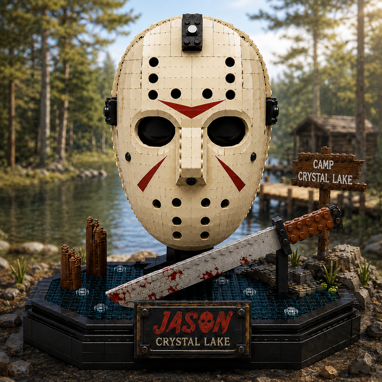 THE LAKE STALKER – Midnight Camp Mask Building Set