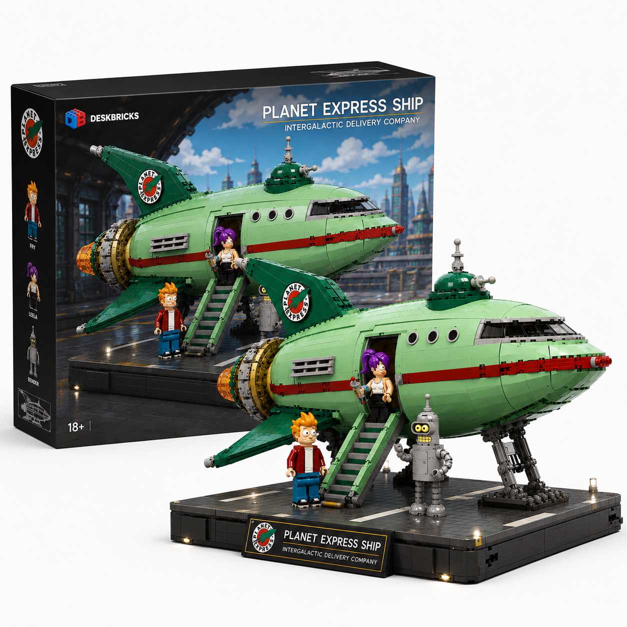 🚀 The Galactic Courier – Retro Sci-Fi Delivery Ship Brick Set