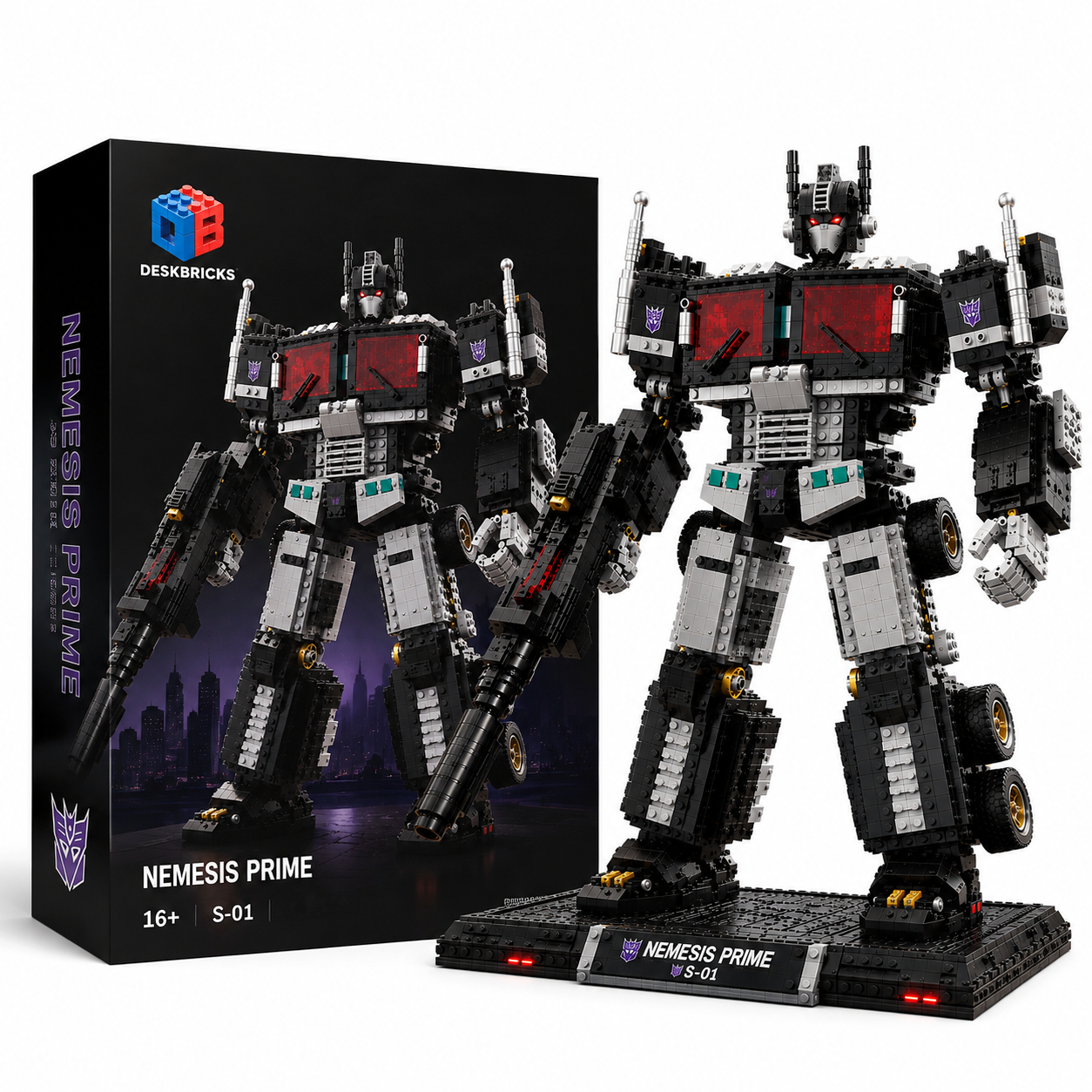 🤖Blackout Commander – Heavy-Duty Mech Brick Display